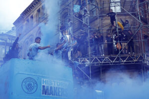 Fest efter Manchester Citys engelske mesterskab