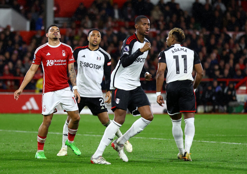 Tosin Adarabioyo jubler efter en scoring for Fulham mod Nottingham Forest