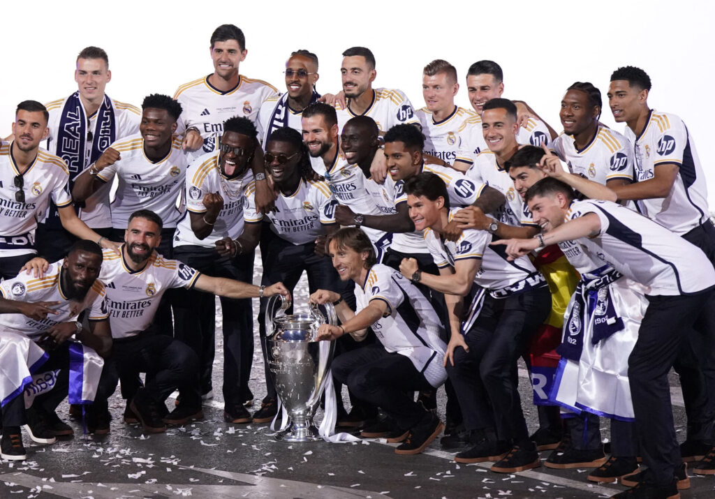 Real Madrids spillere jubler efter sejr i Champions League