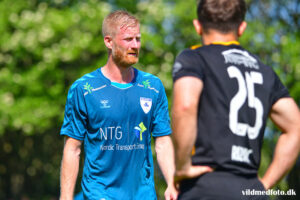 Thomas Mikkelsen i kamp for Kolding IF mod Aarhus Fremad