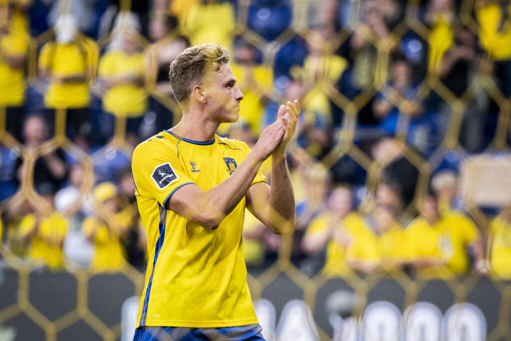 Sebastian Sebulonsen efter kampen mellem Brøndby IF og Vejle Boldklub.