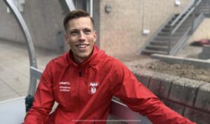 Leopold Wahlstedt efter AGF's træning.