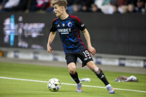 F.C. Københavns Elias Jelert (19) under Superligakampen mellem Silkeborg IF og FC København på Jysk Park i Silkeborg søndag den 5. maj 2024