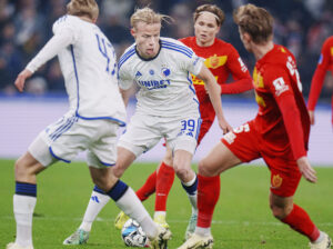 Oscar Højlund i kamp for FC København mod FC Nordsjælland.