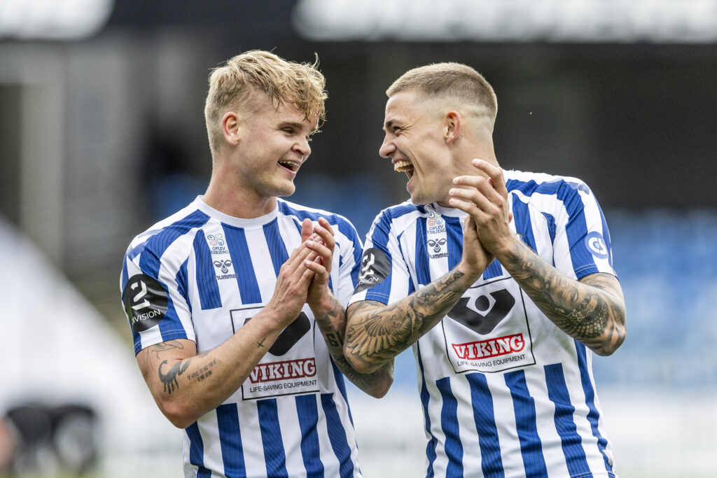 Fodbold, 2 Division, Esbjerg fB - Skive, Nicklas Strunck og Elias Sørensen