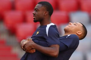 Fofana og Mbappé hygger sig for det franske landshold