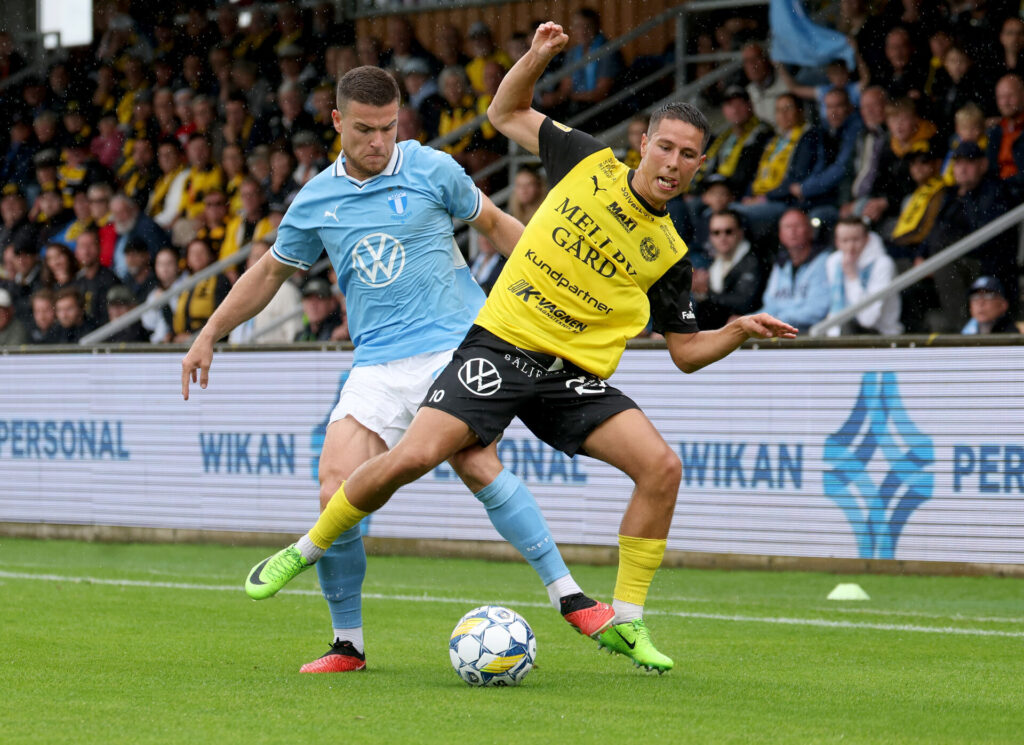 Lasse Berg i kamp for Malmö mod Mjällby