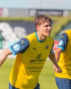 Jesper Bøge efter en kamp for Hobro IK.