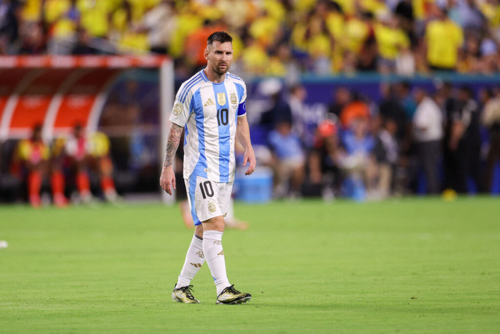 Lionel Messi under en kamp for Argentina ved Copa America.