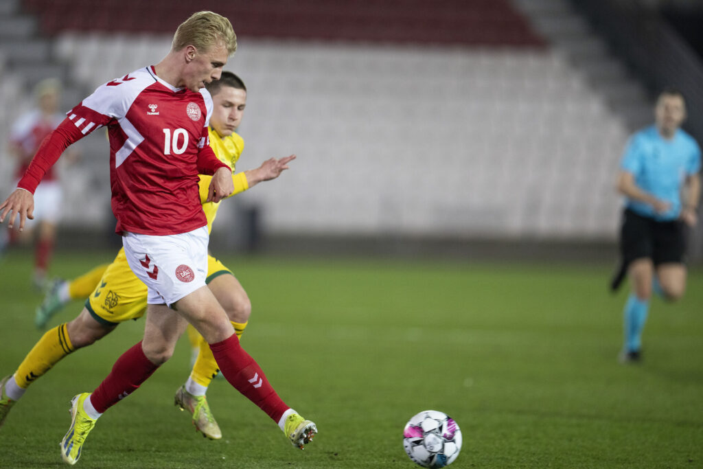 Biereth i aktoin for det danske U21-landshold