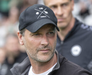 OBs cheftræner Søren Krogh ved indløb til superligakampen mellem Viborg FF og OB på Energi Viborg Arena lørdag den 25. maj 2024.