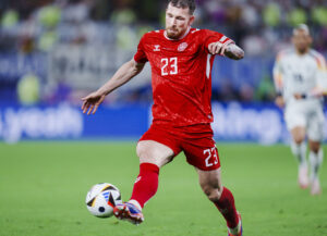 Pierre Emile Højbjerg under ottendedelsfinalen mellem Tyskland - Danmark på BVB Stadion Dortmund, lørdag den 28 juni 2024