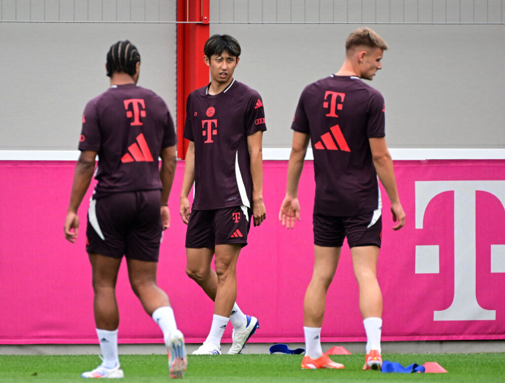 Hiroki Ito under en træning i Bayern München.