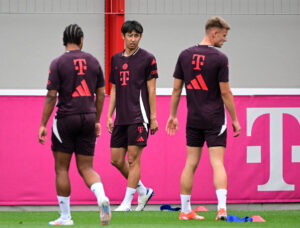 Hiroki Ito under en træning i Bayern München.