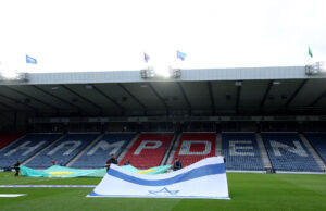 Hampden Park. hvor det skotske landshold spiller sine hjemmekampe.