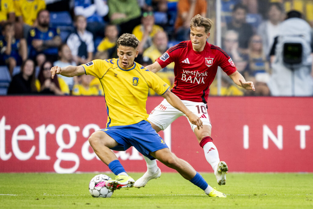 Clement Bischoff i kamp for Brøndby IF.