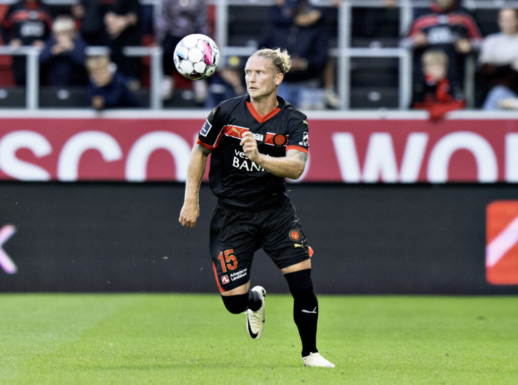 Christian Sørensen i aktion for FC Midtjylland.