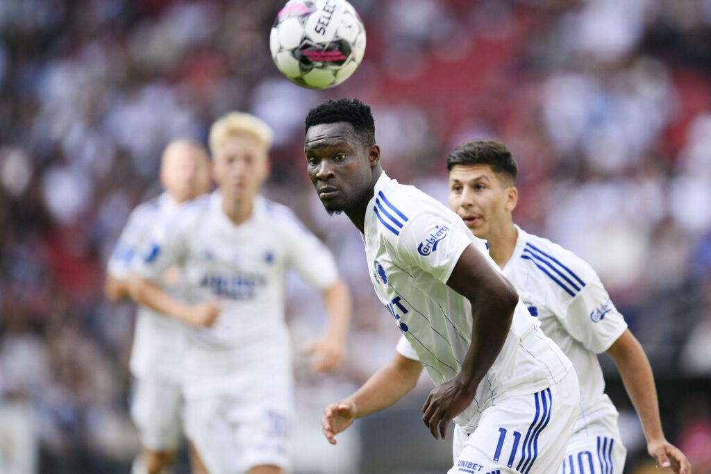 FCKs Khouma Babacar (11) under Superligakampen mellem FC København og AC Horsens i Parken i København søndag den 17. juli 2022