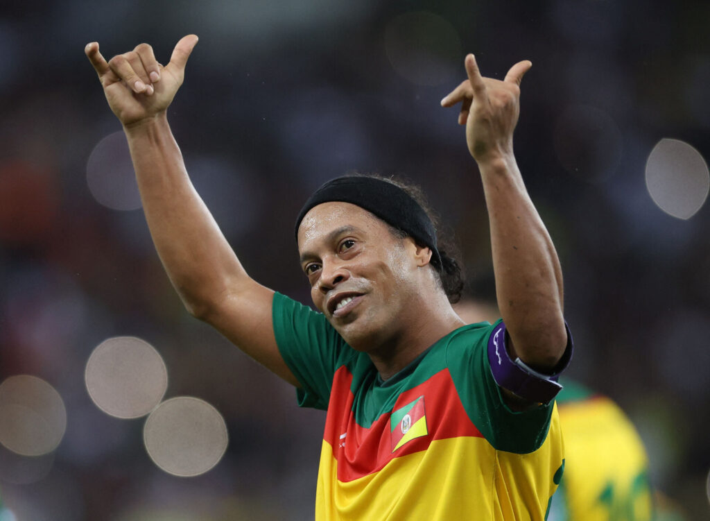 Ronaldinho under en velgørenhedskamp.