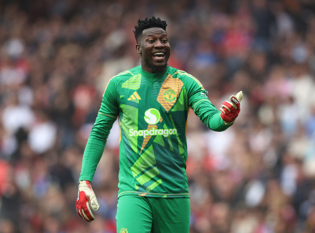 André Onana i kamp for Manchester United.