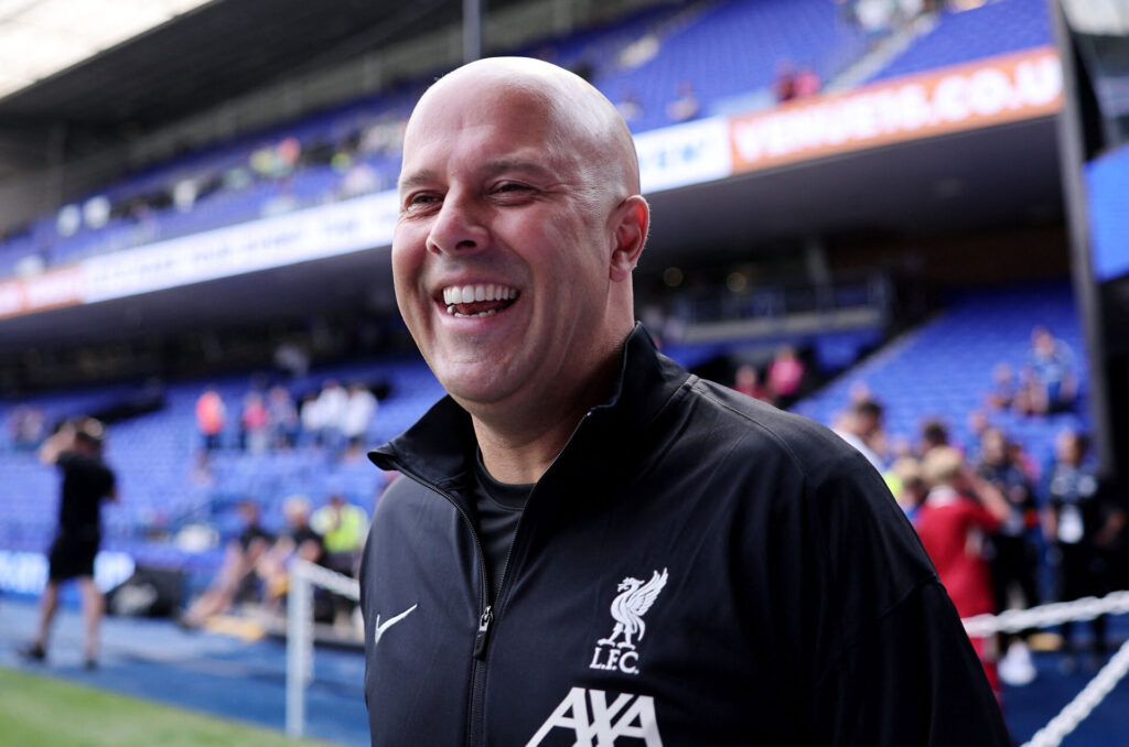 Arne Slot før Premier League-kampen mellem Ipswich Town og Liverpool.