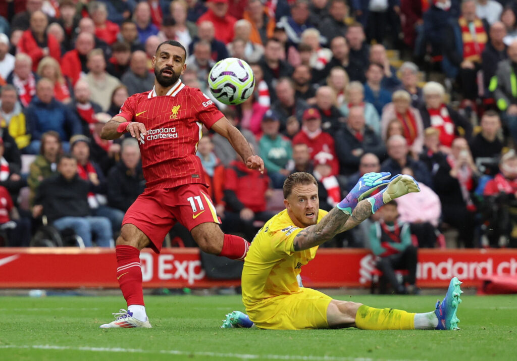 Mohamed Salah scorer mod Brentford.