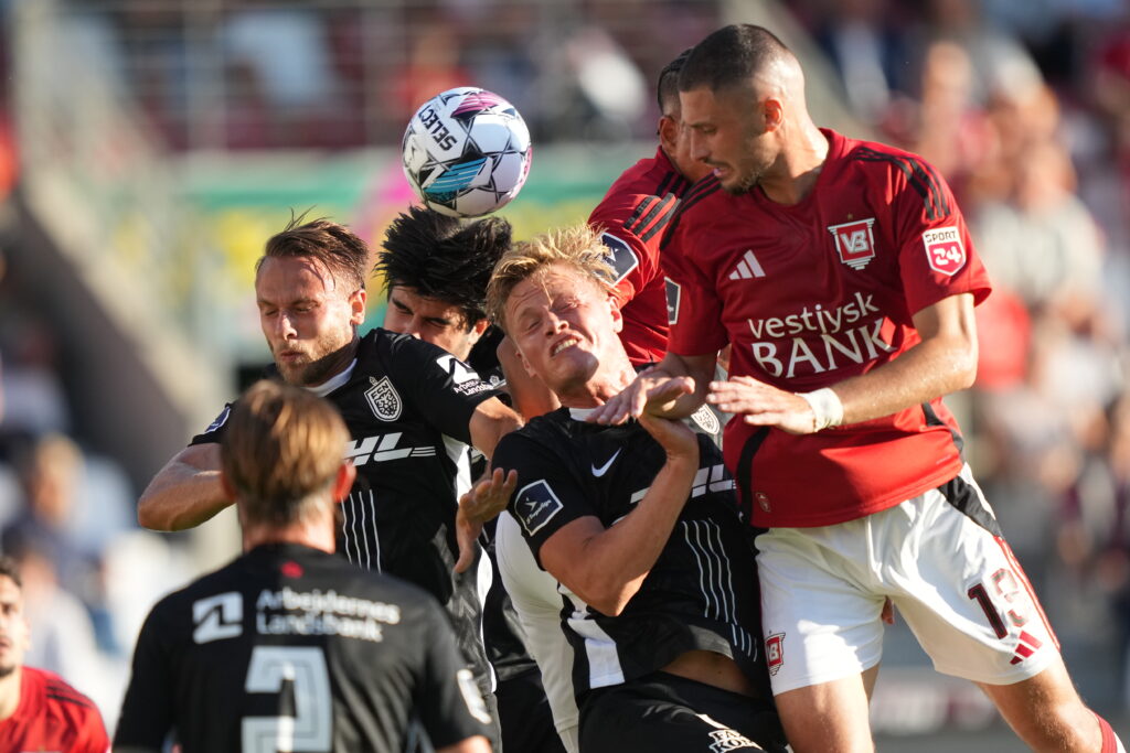 Superligakampen mellen Vejle og FC Nordsjælland på Vejle Stadion mandag den 5. august 2024.