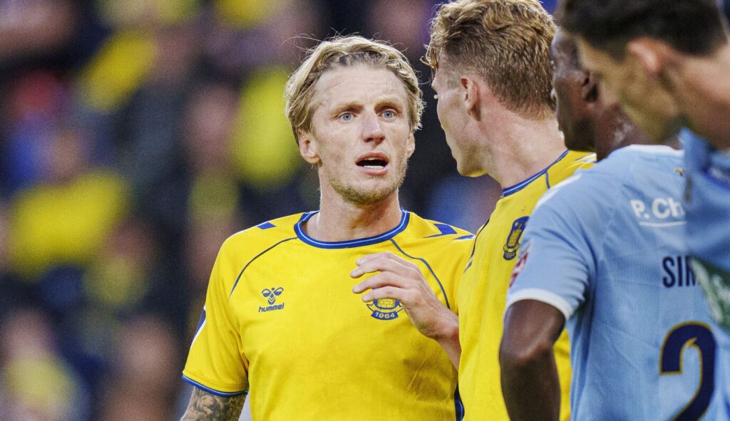 Daniel Wass i Brøndbys kamp mod Sønderjyske september 2024.