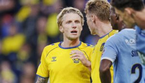Daniel Wass i Brøndbys kamp mod Sønderjyske september 2024.