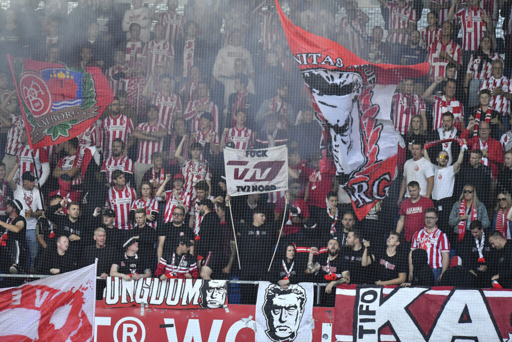 AaB fans Superligakampen mellem Randers Fc og AaB på Cepheus Park i Randers søndag den 1. september 2024.