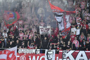 AaB fans Superligakampen mellem Randers Fc og AaB på Cepheus Park i Randers søndag den 1. september 2024.