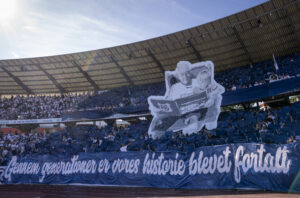 AGF-tifo til 3F Superliga-kampen mod FC Nordsjælland.