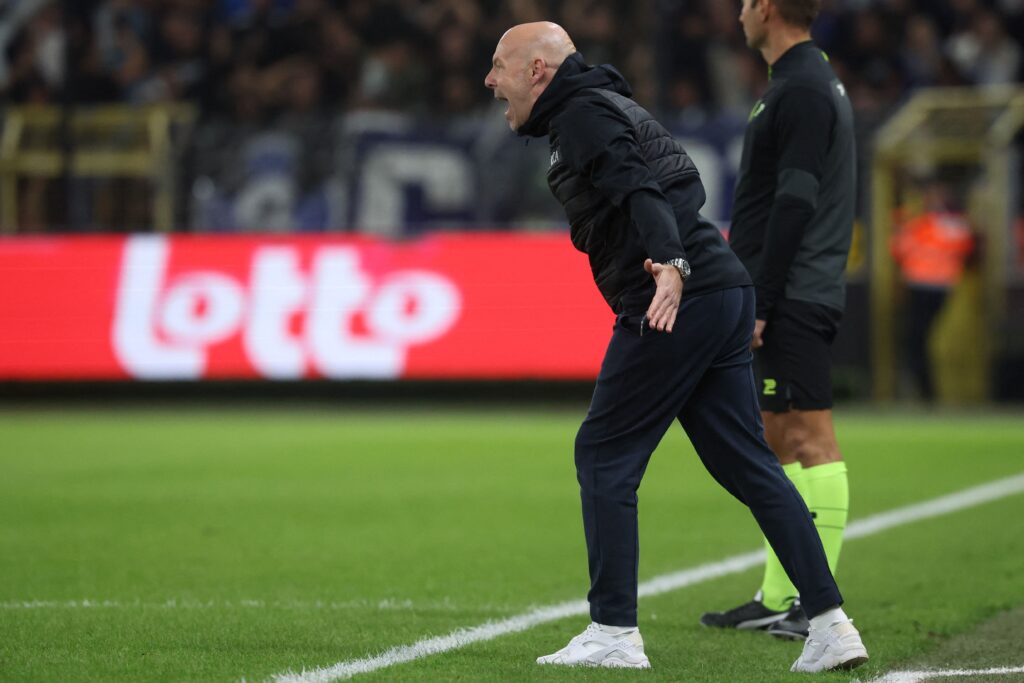 Brian Riemer på sidelinjen for Anderlecht.