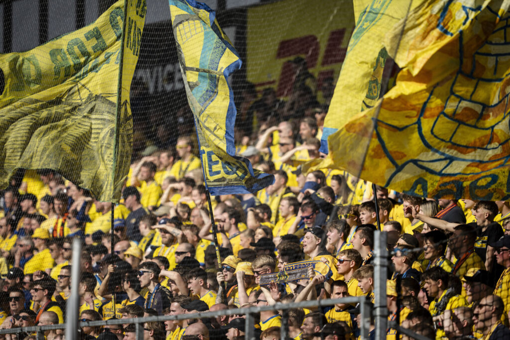 Brøndbys fans under kamp.