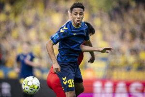 Noah Nartey i aktion for Brøndby IF