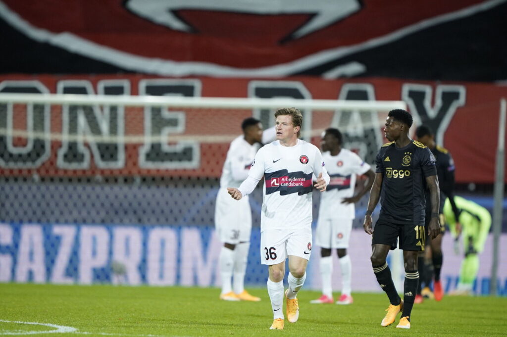 Champions League gruppe D kampen FC Midtjylland mod Ajax Amsterdam på MCH-Arena i Herning, tirsdag den 3. november 2020.