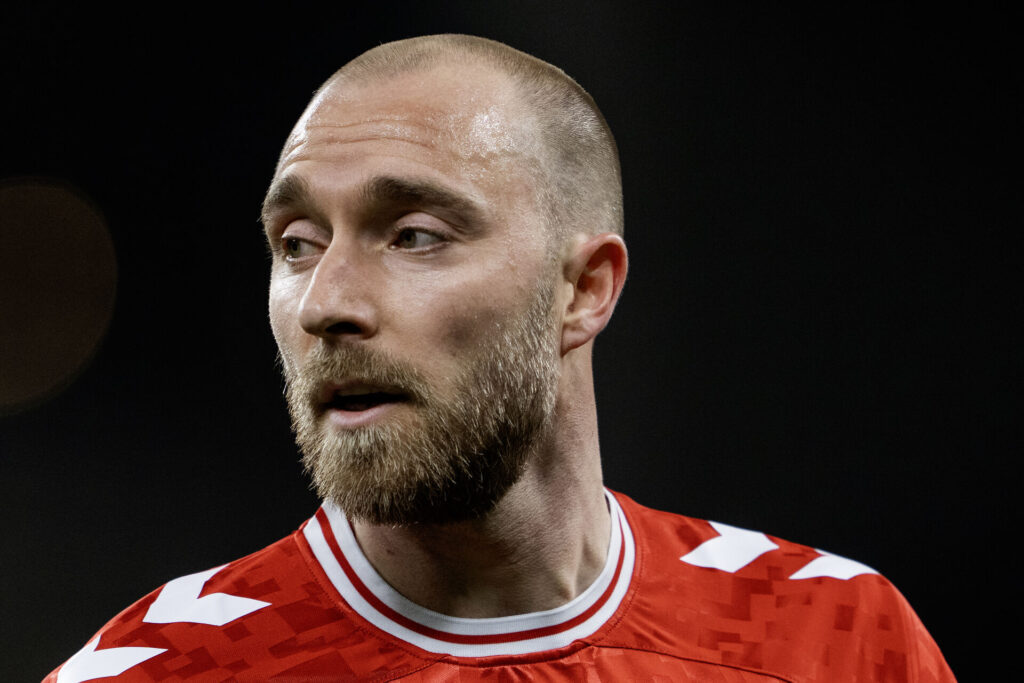 Christian Eriksen spiller til dagligt i Manchester United FC Fodbold Landskamp i Parken. Danmark - Schweiz Victor Kristiansen. Danmarks Fodboldlandsholdet.