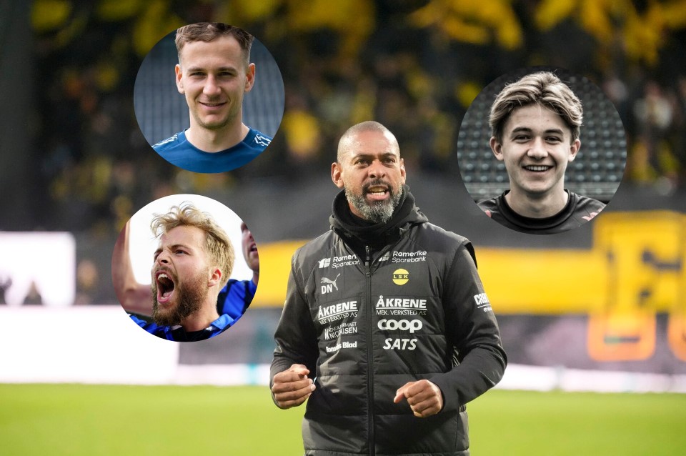 Peter Christiansen, Henrik Heggheim og Sander Svendsen gør det onde ved David Nielsen og Lillestrøm.