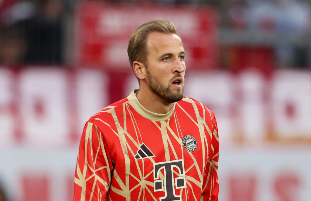 Harry kane i kampen mod Bayer Leverkusen