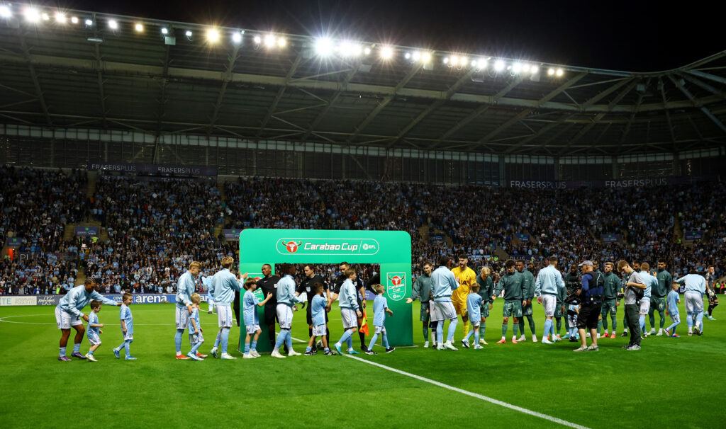 Carabao Cup-kampen mellem Coventry City og Tottenham Hotspur.