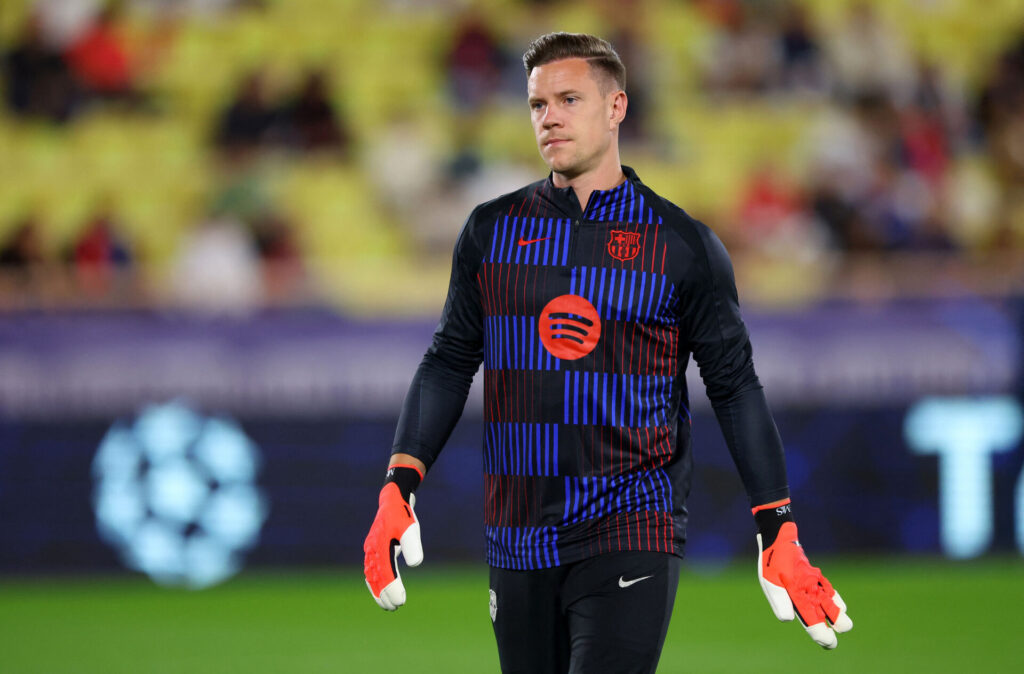 Marc André ter Stegen forud for FC Barcelonas kamp mod AS Monaco.