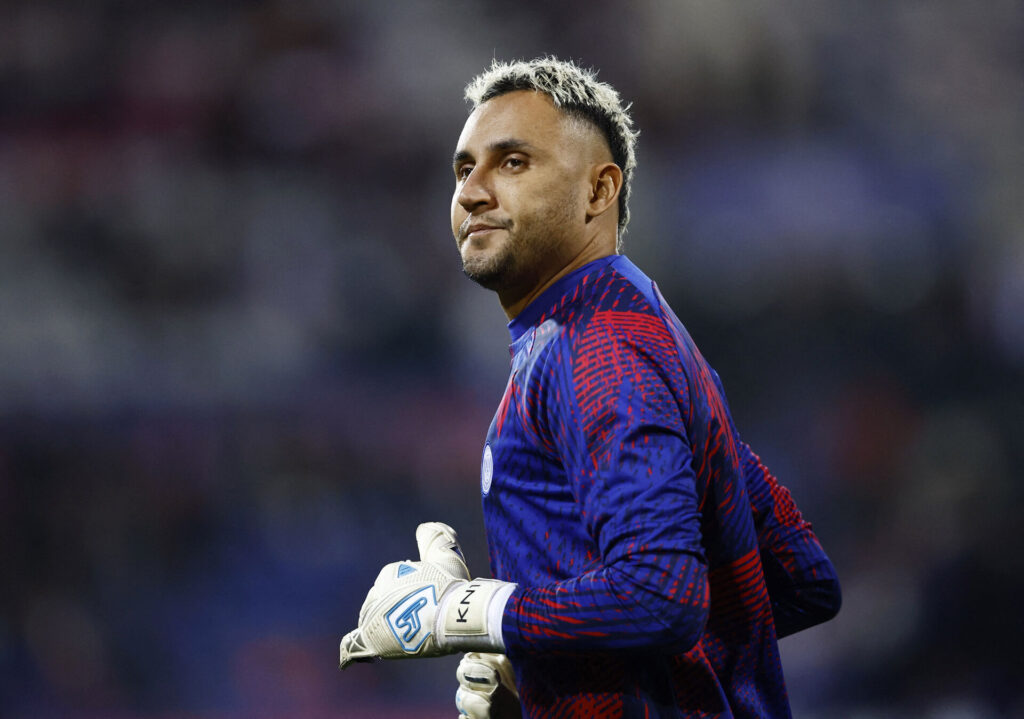 Keylor Navas før en Coupe de France.kamp for PSG.