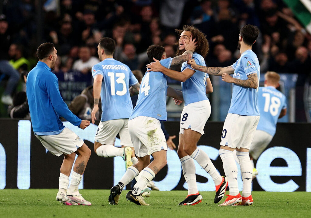 Mateo Guendouzi fejrer sin scoring for Lazio.