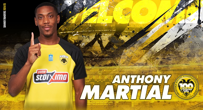 Anthony Martial præsenteret i AEK Athen.