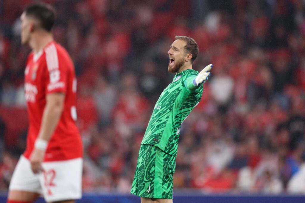 Jan Oblak under Champions League-kampen mellem Benfica og Atlético Madrid.