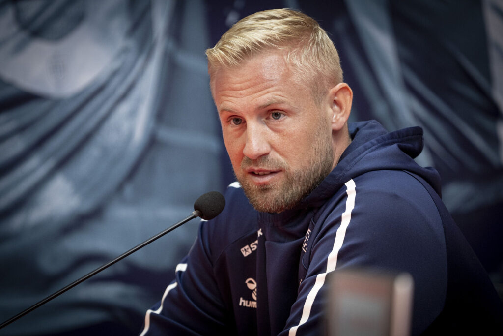 Kasper Schmeichel til pressemødet forud for kampen mod Spanien