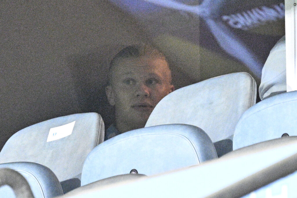 Erling Haaland på plads på Eleda Stadion i Malmö.