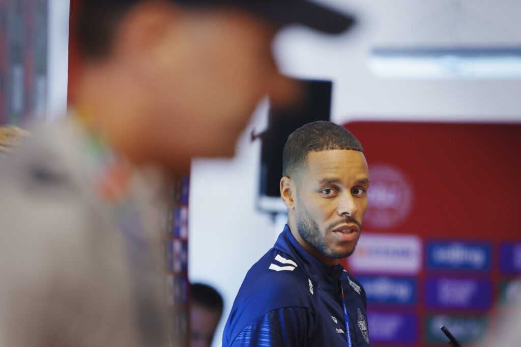 Mathias 'Zanka' Jørgensen til mixed zone i Freudenstadt under EM i Tyskland.