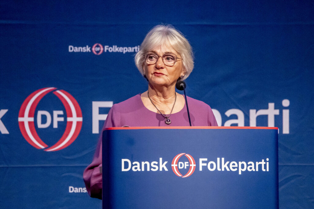 Pia Kjærsgaard til Dansk Folkepartis årsmøde.