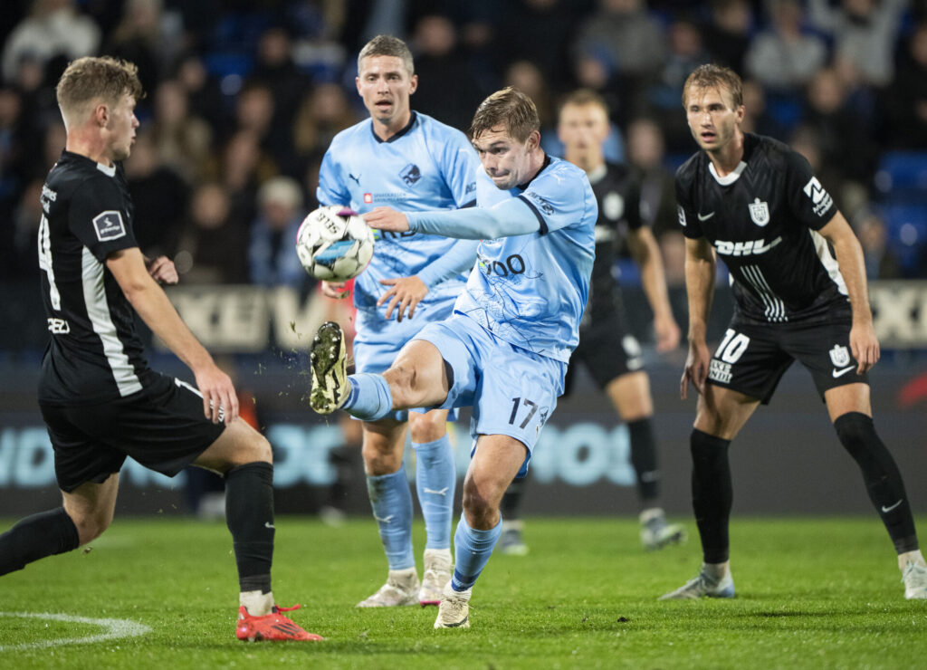 Mathias Greve i kamp for Randers FC